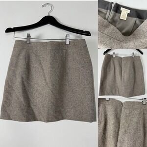 J. Crew wool blend‎ pencil skirt tan cream Pencil Skirt size 6 Petite office